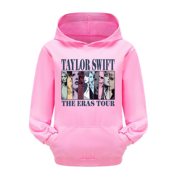 3-16 år Kids Pop Taylor Swift The Eras Tour trykt hettegenser jenter gutter hettegenser genser genser topper Pink 13-14T 160CM