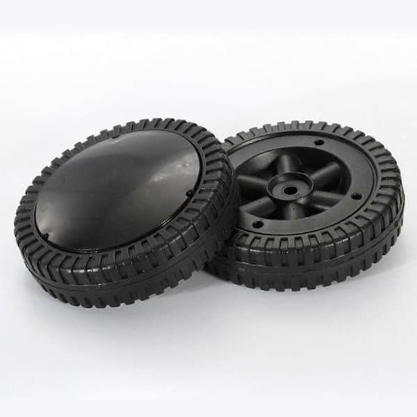 6 tommer sorte glatte rullende BBQ grillhjul - 2 pak