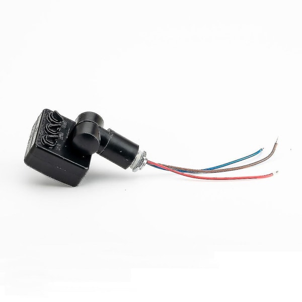 Ac85-265v Ip65 Bevægelsessensor Justerbar Pir Switch Ultratynd Led Light Pir Udendørs Bevægelsessensor Detektor, 10mm sort