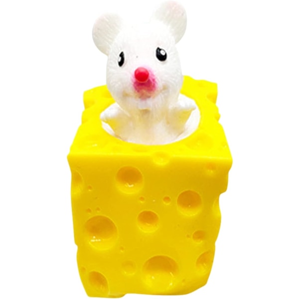 Squishable and Seek Figurer Stressbusting Ost Legetøj Dovendyr Blok Stress Legetøj Relief og Ost Mus Skjul Toy Cove Vogn Legetøj (A, One Size)