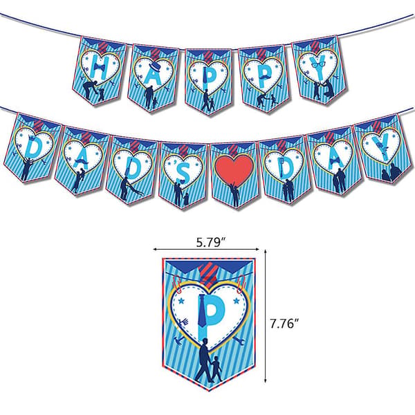 Farsdagsfestdekorasjonsutstyr Banner Ballonger Kakepynt Sett