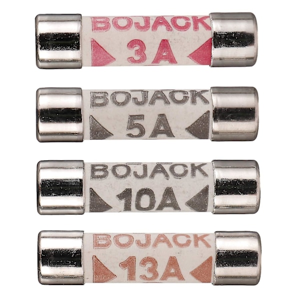 4 værdier 120 stk 3 5 10 13 Amp Amps 240v Volt husholdning stik sikring 6.3x25mm 0.25x1inch Bs1362 keramisk rør patron med sikringer sortiment kit