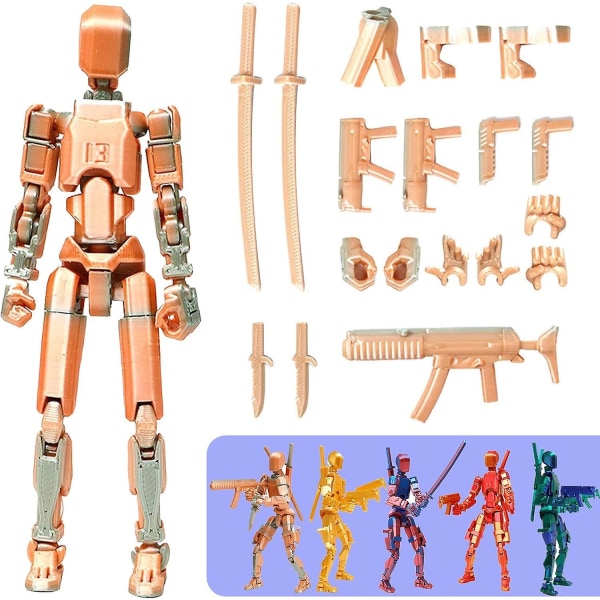 T13 Action Figur, Titan 13 Action Figur 3D Titans Figur, 3D Printet Action Figur Nova 13 Action Figur, Multi-Articular Action Figure Colorful