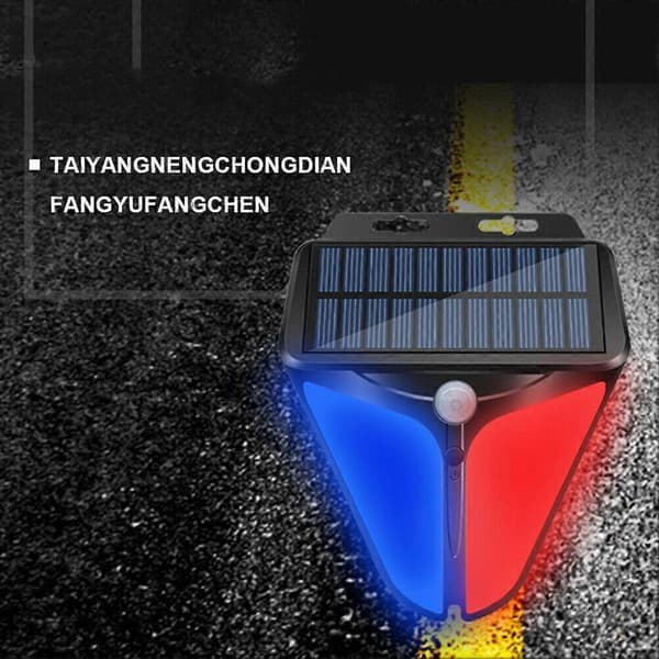 Solar Alarm LED-lys Trådløs Bevegelsessensor Hage Sikkerhets Strobelys Utendørs