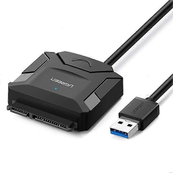 UGREEN 20231 SATA til USB 3.0-adapterkabel 3,5 / 2,5 tommer SSD HDD SATA III harddisk-omformer MultiColor