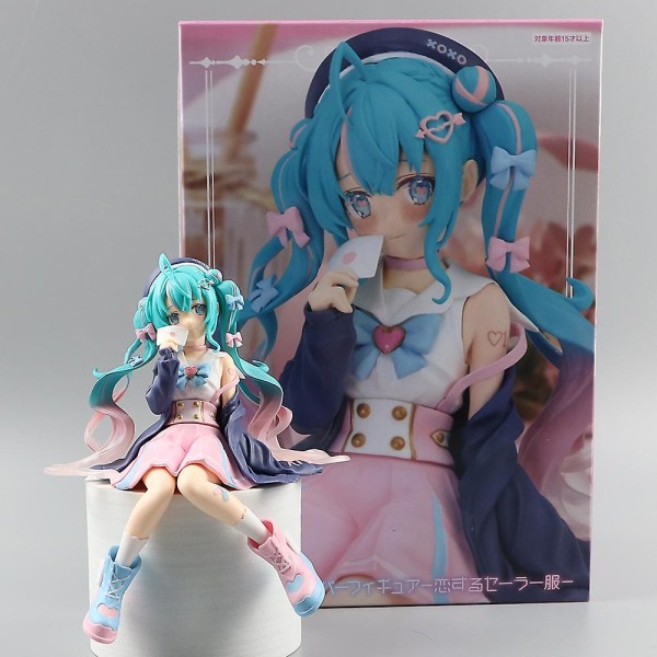 14cm Hatsune Miku Anime Figuurit Kawaii Figuuri Söpö Figuuri Pvc Patsas Malli Nukke Keräilyhuone Koriste Lelut Lahja Boxed 1