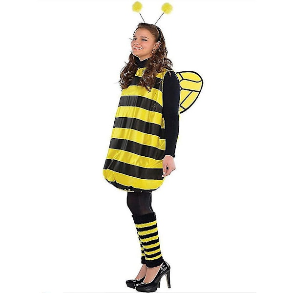 Dam Darling Humla Kostym Vuxna Insekt Maskerad Kläder Insekt Halloween Kostym Kit Cosplay Party Favörer Yellow XL