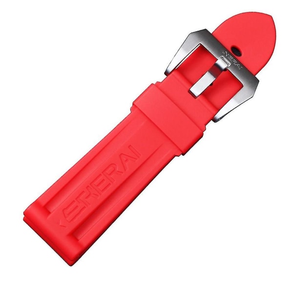 Silikonikuminen Watchist Band Korvaus Panerai Strap Tools Terässolki Korkealaatuinen Red