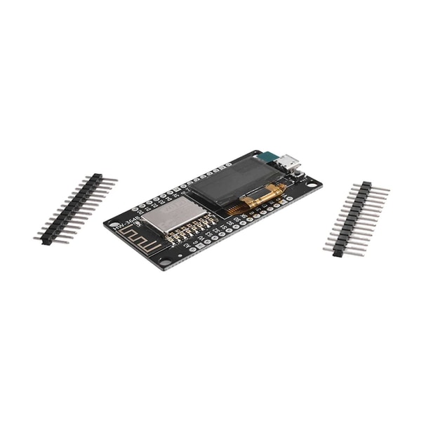 Nodemcu ESP8266 Development Board Serial Wifi -moduuli CH340G 0,96 OLED-näytöllä /Micropythonille Black