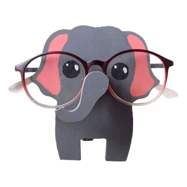 Puuveistolasipidike Eläin Hauska silmälasipidike kotitoimiston pöydän sisustukseen Elephant