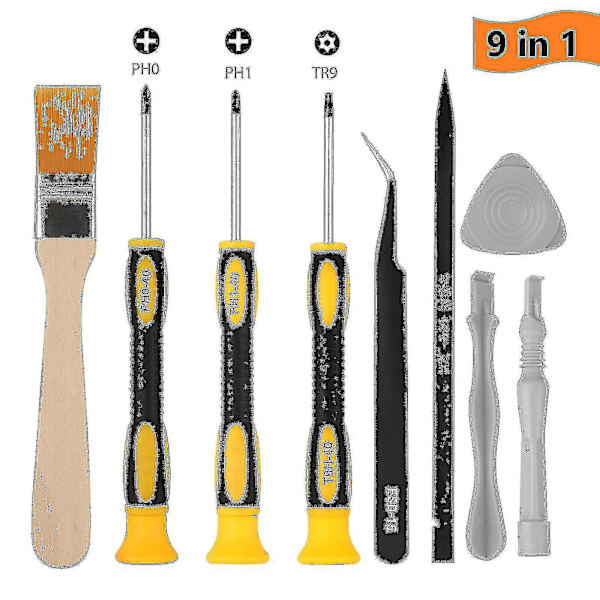 Playstation 4:n täydellinen set korjauspuhdistustyökalusarja - Ps4 Security Torx -ruuvimeisseli T9 (tr9) Phillips Ph0 Ph1 (ps4)