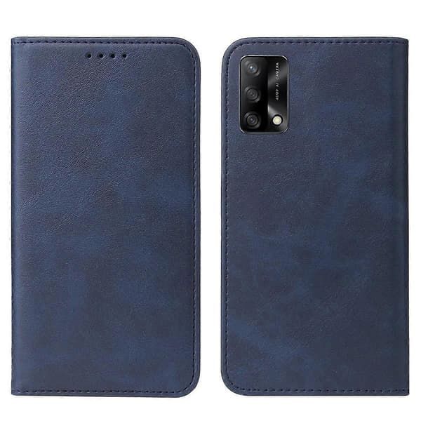 Magnetisk læder telefoncover til OPPO A74 4G Blue