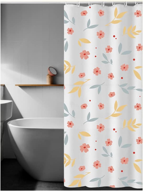 White shower curtain, white, mold resistant, waterproof, Ridea