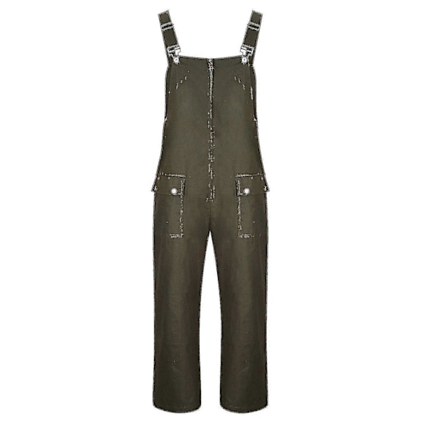 Herrebukser Retro Herre Cargobukser Nye Løse Og Store Størrelser Avslappede Overalls Gray XL