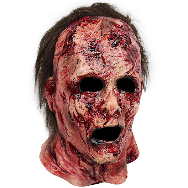 Voksen Horror Michael Myers Morder Maske Uhyggelig Blodig Kills Latex Fuld Hoved Halloween Karneval Udklædning Rekvisit A