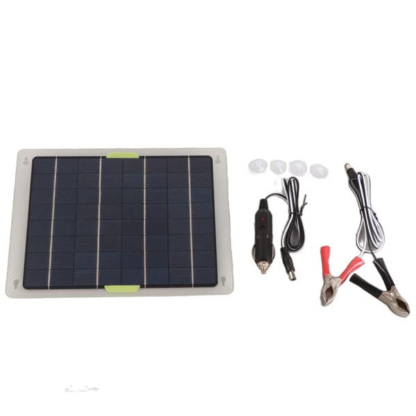 12V solcellelader innebygd MPPT ladekontroller IP67 vanntett solcellepanelvedlikeholder 10W