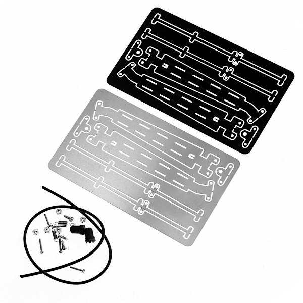 Vindusviskerdekor i metall for AXIAL 1/6 SCX6 RC biloppgraderingsdeler, tilbehør Silver