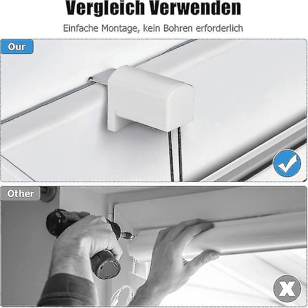 Universal udskiftning lodret montering beslag persienner montering snap fast kode rullegardin