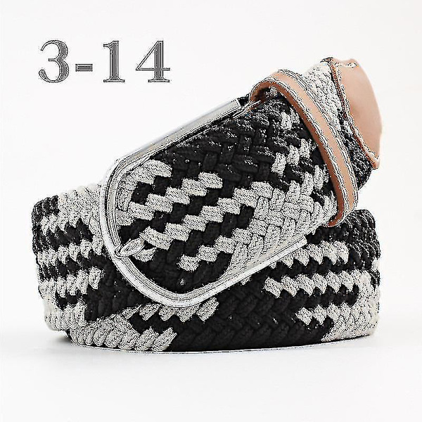 Herrebelter Bursdagsgave Midjebelteflett Klassisk spenne linning Justerbar blandet 3 farger Black Grey