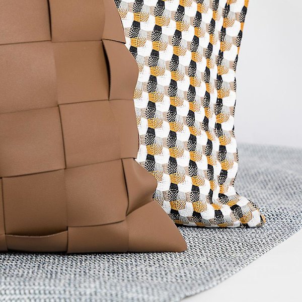 Flet læderpude læderpude model stue sofa (stil 3)
