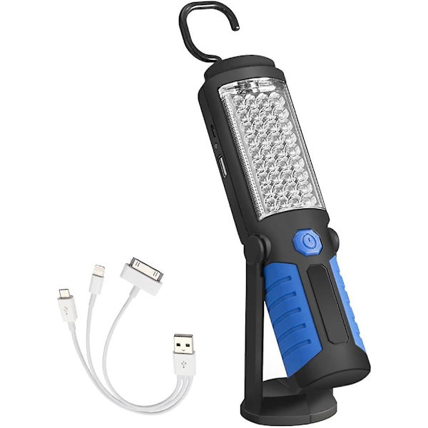 Inspeksjonslampe Oppladbar Led-lampe, Oppladbar Led-arbeidslampe med magnetiske LED-lykter Lampe Inspeksjonslampe Arbeidslampe