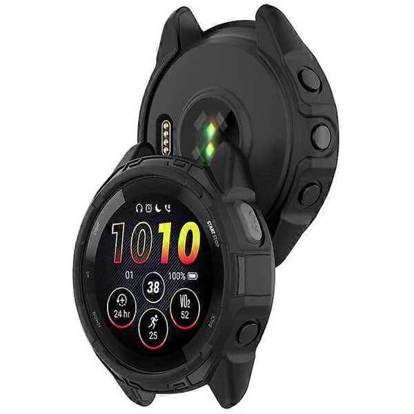 Kompatibel med Garmin Forerunner 265 Mjukt TPU-klockfodral Stötsäker Bumper Ramöverdrag Black