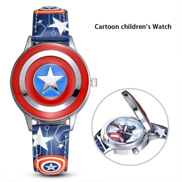 Supersankarikapteeni Iron Man Watch Quartz Watch case lapsille Captain America