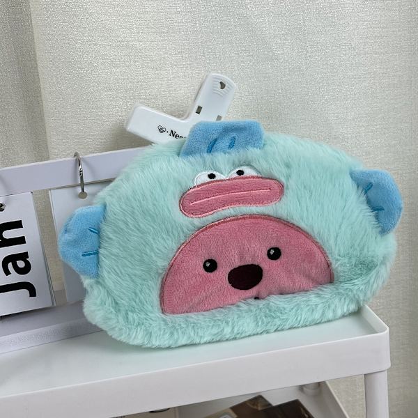 Söt Kawaii plysch blixtlås pennfodral, används för kontor