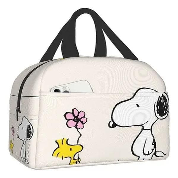 Snoopy Madtaske med Blomstret Designnavn, Farve Billedfarve
