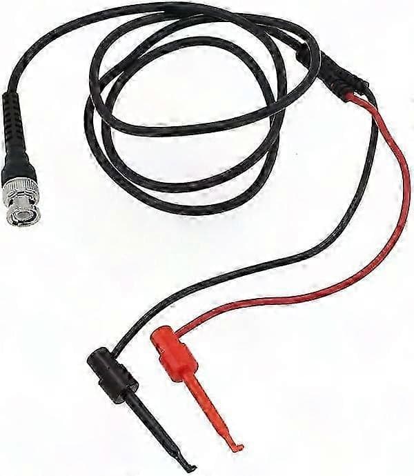 BNC Q9 hane till dubbla IC-klämmor testkablar, 120 cm 50 Ohm koaxialkabel för multimeter oscilloskopprob