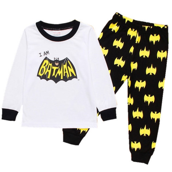Bomulls Pyjamas Pojkar Långärmad Barn Tecknad Set Baby Hemkläder Spiderman Captain America 26 110cm
