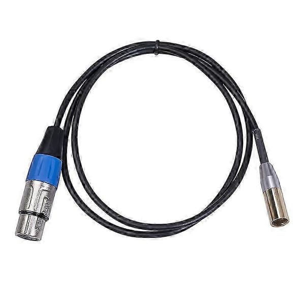 REXLIS 1FT Mini XLR han til XLR hun adapterkabel, 3-benet Mini XLR til XLR videokabel, til BMPCC 4 black