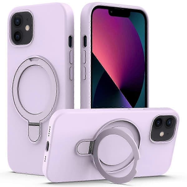 Magnetisk deksel til iPhone 11 med ringstativ PC+Silikon Fallsikkert telefondeksel Sti Style L