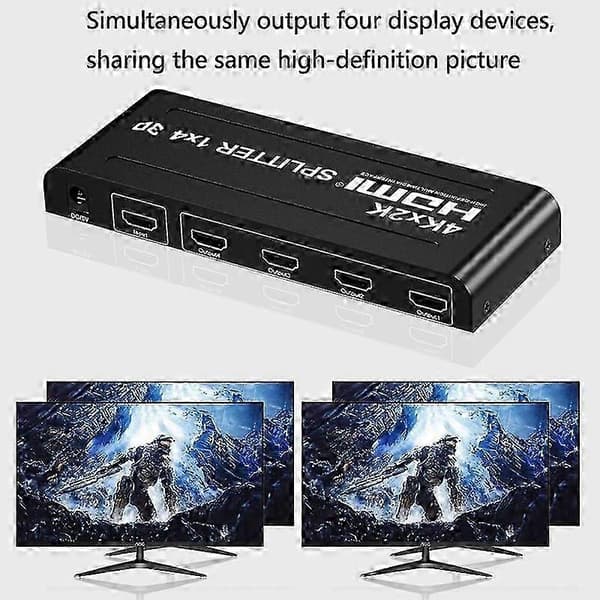 HW-4K104D HDMI-splitter 1 till 4 HW-4K104D