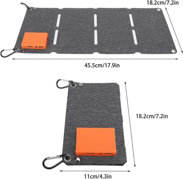 40W Foldbart Solpanel med Dobbelt USB QC Hurtigopladning Bærbar Soloplader til Udendørs Camping Rejser Vandreture