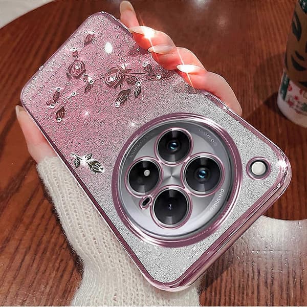 Blommig TPU Gradient Mobilskal med Snoddar för Infinix Zero 40 5G Rose Gold