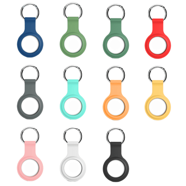 Airtag Apple Shell Silikon med nøkkelring grønn 5-Pack