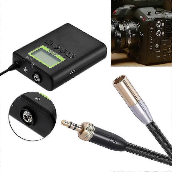 3,5 mm til Mini XLR-kabel, 1/8 tomme stereo til 3-benet Mini XLR han-kabeladapter