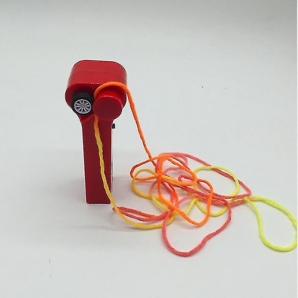 Dragkedja Rep Propeller Launcher Rolig Elektrisk String Controller Toy Red