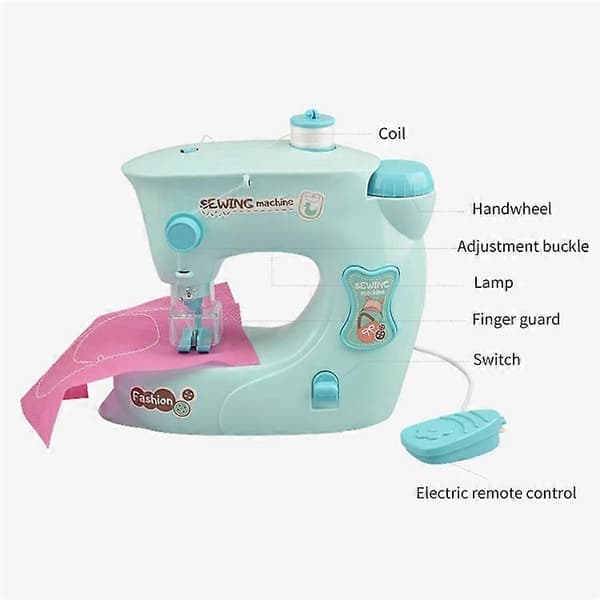 7984 Leksakssymaskin för barn, minisymaskin med ljus (storlek: S) Pink