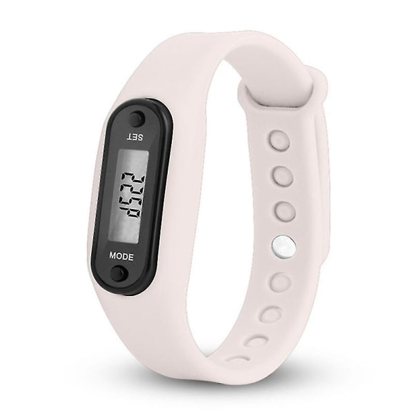 Step Count Activity Tracker Fitness Sport Klokke Håndledd Skritteller LCD Voksen Barn White