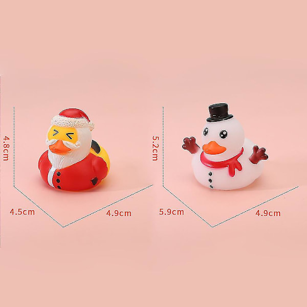 2023 Julekalender med 24 dages nedtælling til jul med sjove badeænder i gummi - Blind Box-gave til børn