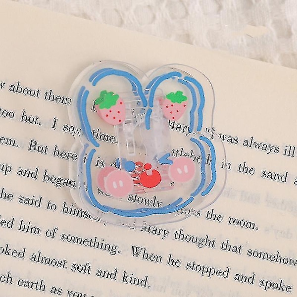 Mini transparenta plastklämmor Multifunktionella hängande foton klämma pappersklämma Rabbit Head
