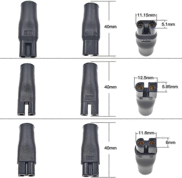 7 stk. strømkabel 5V erstatningsoplader USB-adapter egnet til elektriske hårklippere, skægtrimmer