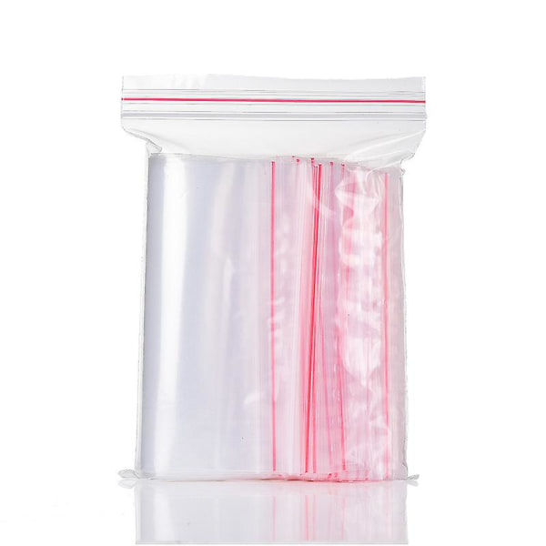 Pakke med 100 stykker - 4x6 cm Pe Ziplock Bag Gjennomsiktig emballasjepose Tykkede klær Plastforseglingspose Lomme beinpose