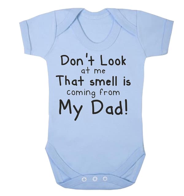 Haju tulee isältä -vauvanvaate Light blue 3-6 months