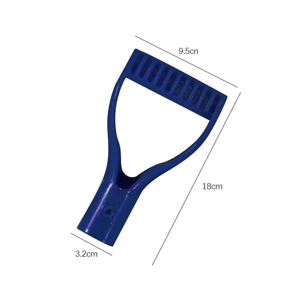 Lapiokahvan Y-kahva Korvaava lapiokahva puutarhanurmikkoon, musta blue 9.5cmx18cm