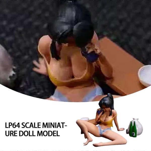 1/64 malet figur SEXY beruset pige Model passer til 1:64 bil gade diorama Nsib