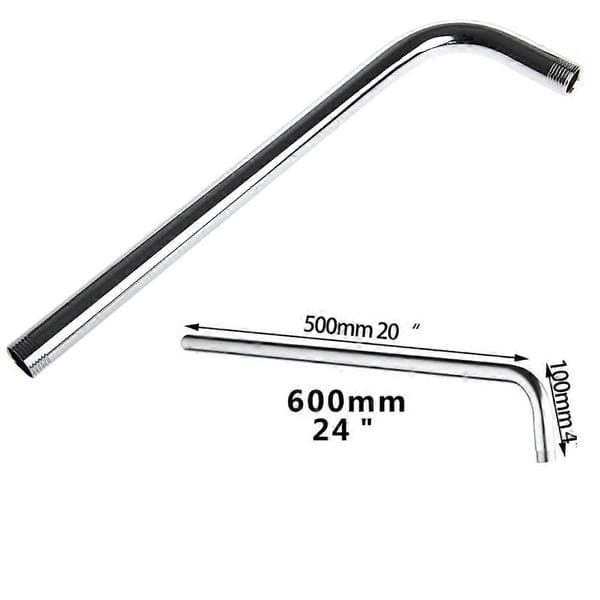 60CM Väggdusch för huvudarm förlängningsrör långt rostfritt stål badrum hem krom Chrome