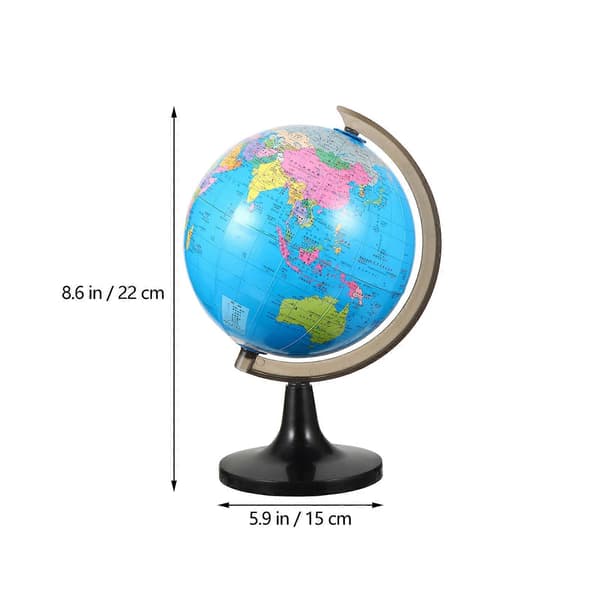 1 stk. pedagogisk verdenskule med stativ for voksne, geografiske globuser til skrivebordet